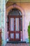 Old beautiful colorful door with arch