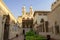 Old beautiful Orthodox Church in Cairo. Christian Coptic Hanging Church entrance. Saint Virgin Mary`s Coptic Orthodox Church