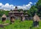 Old beehives and old church wooden