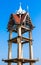 The old bell tower of temple in Thailand.