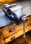 Old bench vise