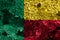 Old Benin grunge background flag