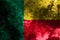 Old Benin grunge background flag