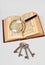 Old Bible with magnifier