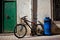 Old bicycle near the ancient walls