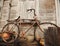 Old Bicycle and old wood house