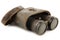 Old binoculars with a case