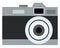 An old black camera, vector or color illustration