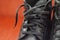 Old Black Leather Boots, Vintage