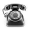 Old black rotary telephone