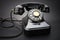 Old black telephone