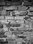 Old black and white brick wall