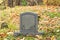 Old blank infant childs gravestone