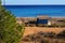 Old blue cabin on the beach in Santa Pola