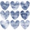 Old blue color love isolated