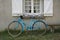 Old blue french bicycle