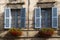 Old blue windows Brantome France