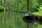 Old boat on canal in the Spreewald Biosphere Reserve in Germany, Europe