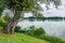 Old boat on the mantova lake