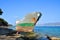 Old boat stranded on the shore