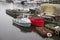 Old boats derelict on River Leven in Dumbarton