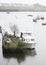 Old boats derelict on River Leven in Dumbarton