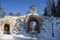 The old Bolshoy Kapriz Bridge on a winter day. Tsarskoye Selo (Pushkin)