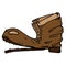 Old boot. Torn shoe. Vector illustration
