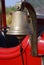 Old brass bell at an old fire engine