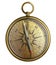 Old brass compass, realistic illustration isolated