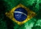 Old Brazil grunge background flag