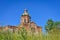 Old brick abandoned orthodox Church of the Trinity Church. abandoned Trinity Church in the village of Zasechnoye. abandoned red