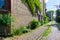 Old Brick Alleyway next to Residential Buildings in Logan Square Chicago