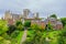 Old brick buildings, and the York Minster, in York