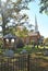 Old brick church with steeple