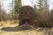 Old Brick Fireplace Remains in the Woods From an Old Ranch House