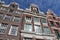 old brick habitation buildings in amsterdam (the netherlands)