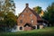 Old brick house in the Old Salem Historic District, in Winston-Salem, North Carolina.