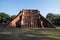 Old brick sculpture . history heritage place at Ayutthaya Thailand .