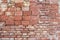 Old brick wall of red brick. background brickwork