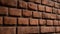 Old brick wall with rough, weathered pattern in solid construction generated by AI