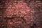 Old brick wall texture for background. Ancient building wall. Wall of destroyed buildings