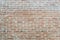 Old brick wall texture.seamless stonewall background.vintage orange brickwork architecture surface