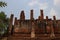 Old Bricks Walls With Pillars Blue Sky