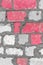 Old brickwork white silicate blocks brick color pink paint texture background wall vertical