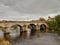 Old bridge across the river in Wetherby, West Yorkshire, UK