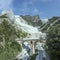 Old bridge and marble mountains at Miseglia, Carrara, Italy