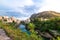 Old Bridge of Mostar, valley of the Neretva River, Bosnia and Herzegovina