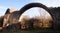 Old bridge over Cardener river in Cardona. Catalonia