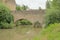 Old bridge over  river Alzette in Neumunster abbey, Luxembourg